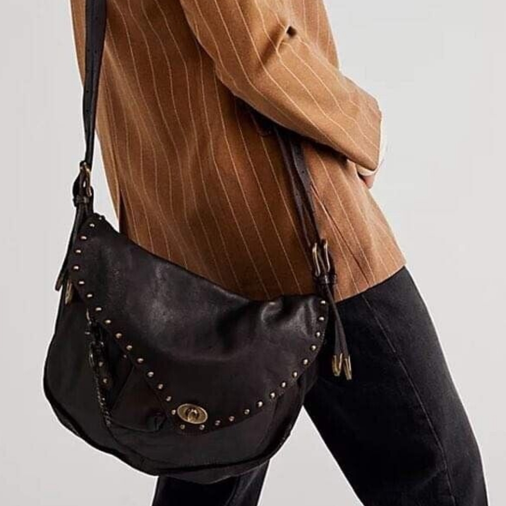 FREE PEOPLE DEMI LEATHER MESSENGER CROSSBODY BAG